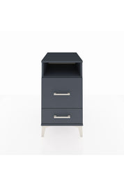 Kronos Komodin Tek Raflı 2 Çekmeceli 44x59x80 Antrasit-Antrasit