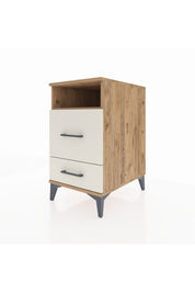 Kronos Komodin Tek Raflı 2 Çekmeceli 44x59x80 Çam-Aytaşı