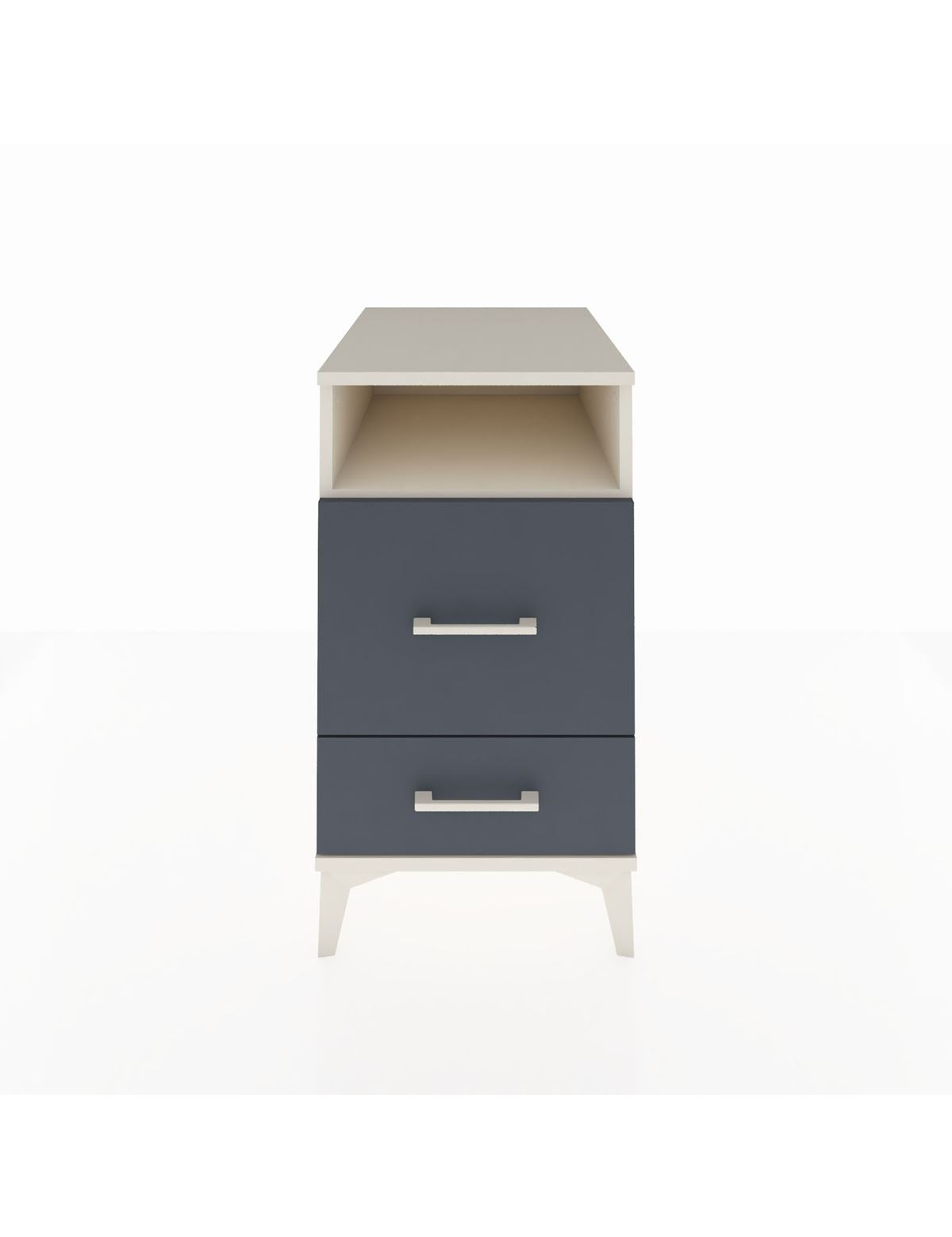 Kronos Komodin Tek Raflı 2 Çekmeceli 44x59x80 Aytaşı-Antrasit