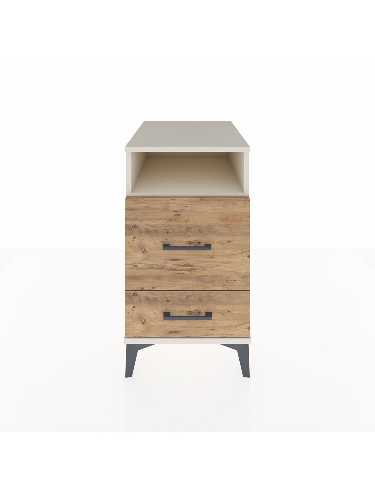 Kronos Komodin Tek Raflı 2 Çekmeceli 44x59x80 Aytaşı-Çam