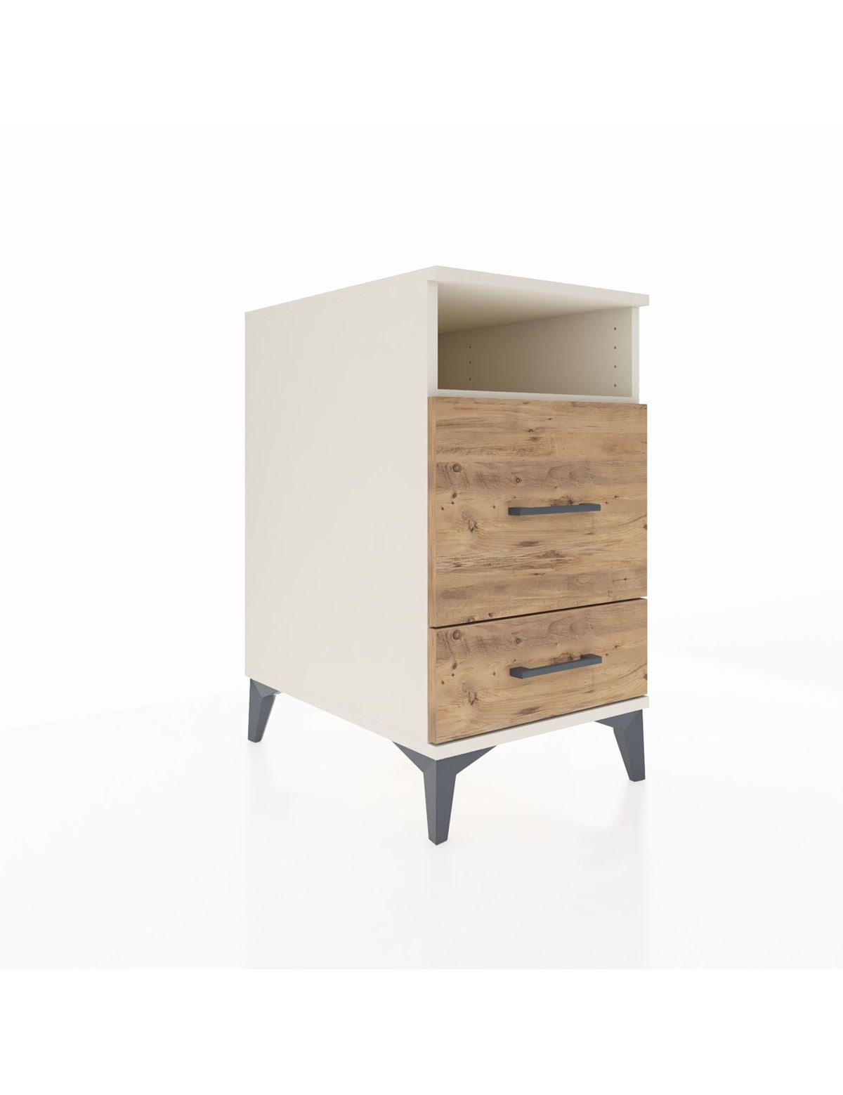 Kronos Komodin Tek Raflı 2 Çekmeceli 44x59x80 Aytaşı-Çam