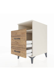 Kronos Komodin Tek Raflı 2 Çekmeceli 44x59x80 Aytaşı-Çam