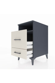 Kronos Komodin Tek Raflı 2 Çekmeceli 44x59x80 Antrasit-Aytaşı