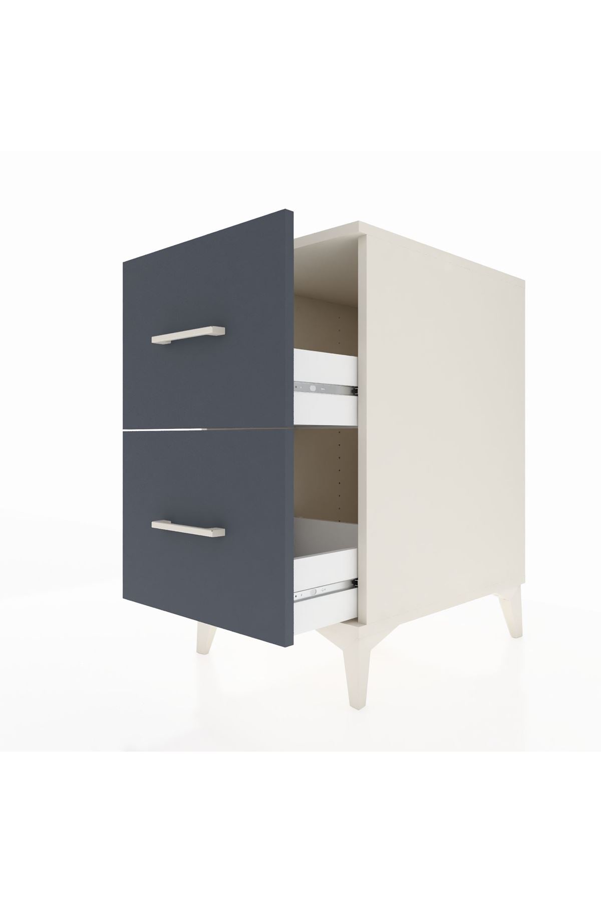 Kronos Komodin 2 Çekmeceli 44x59x80 Aytaşı-Antrasit