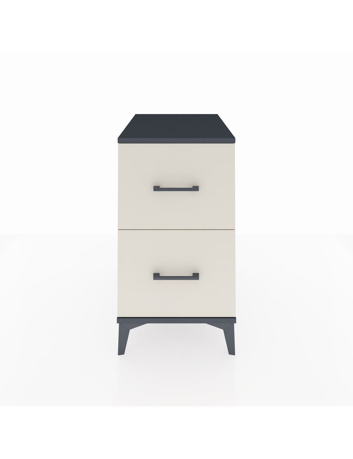 Kronos Komodin 2 Çekmeceli 44x59x80 Antrasit-Aytaşı