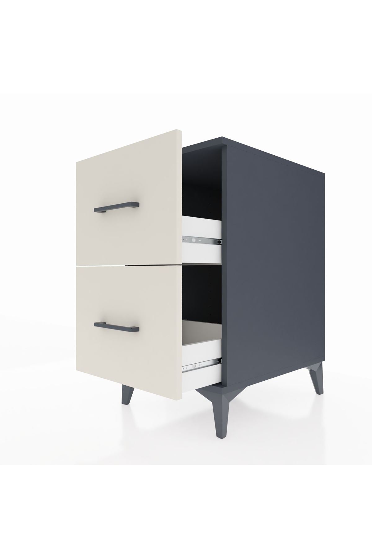 Kronos Komodin 2 Çekmeceli 44x59x80 Antrasit-Aytaşı