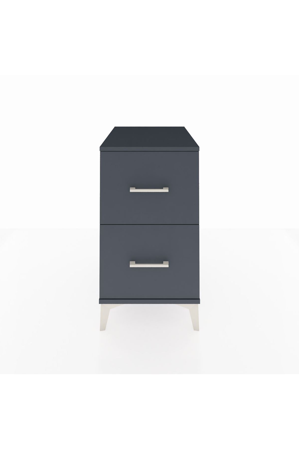 Kronos Komodin 2 Çekmeceli 44x59x80 Antrasit-Antrasit