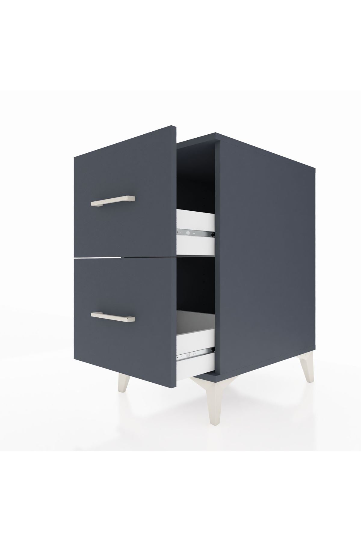 Kronos Komodin 2 Çekmeceli 44x59x80 Antrasit-Antrasit