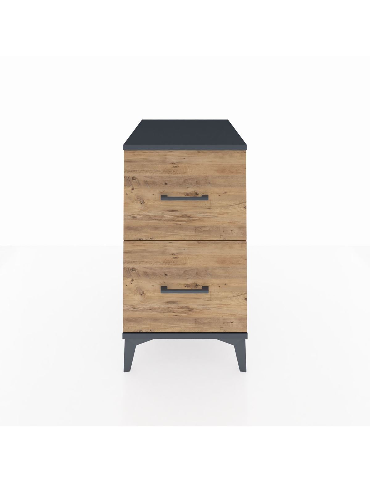 Kronos Komodin 2 Çekmeceli 44x59x80 Antrasit-Çam