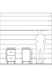 Kronos Komodin 2 Çekmeceli 44x59x80 Antrasit-Çam