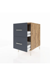 Kronos Komodin 2 Çekmeceli 44x59x80 Çam-Antrasit