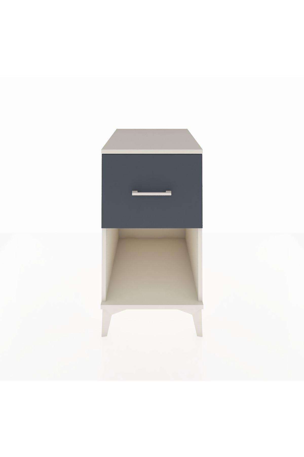 Kronos Komodin Tek Çekmeceli 44x59x80 Aytaşı-Antrasit