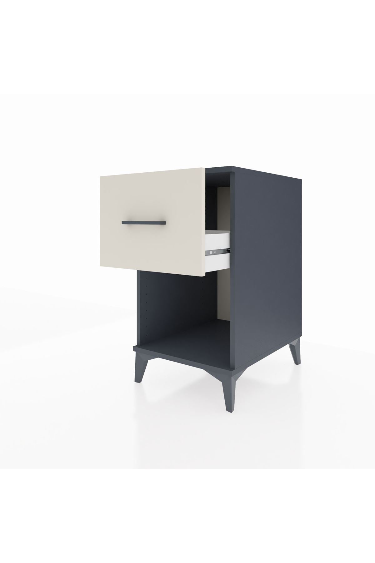 Kronos Komodin Tek Çekmeceli 44x59x80 Antrasit-Aytaşı