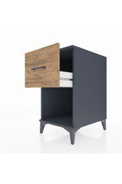 Kronos Komodin Tek Çekmeceli 44x59x80 Antrasit-Çam