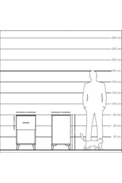 Kronos Komodin Tek Çekmeceli 44x59x80 Antrasit-Çam