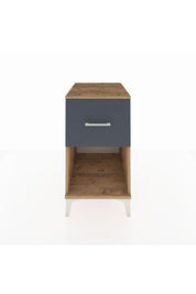 Kronos Komodin Tek Çekmeceli 44x59x80 Çam-Antrasit