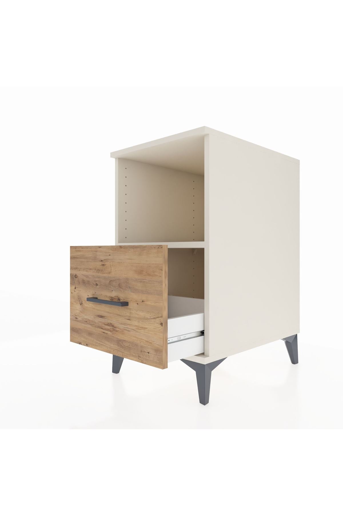 Kronos Komodin Tek Raflı Tek Çekmeceli 44x59x80 Aytaşı-Çam