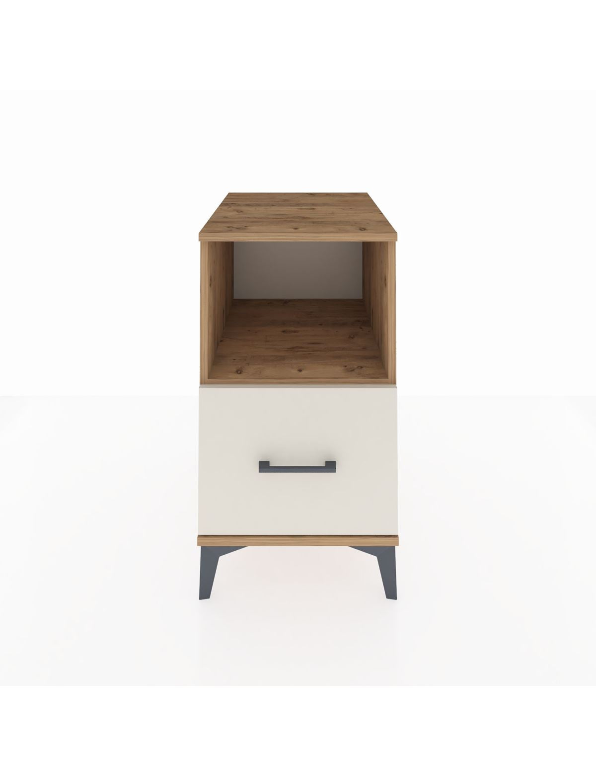 Kronos Komodin Tek Raflı Tek Çekmeceli 44x59x80 Çam-Aytaşı