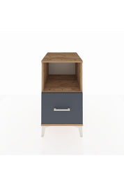 Kronos Komodin Tek Raflı Tek Çekmeceli 44x59x80 Çam-Antrasit