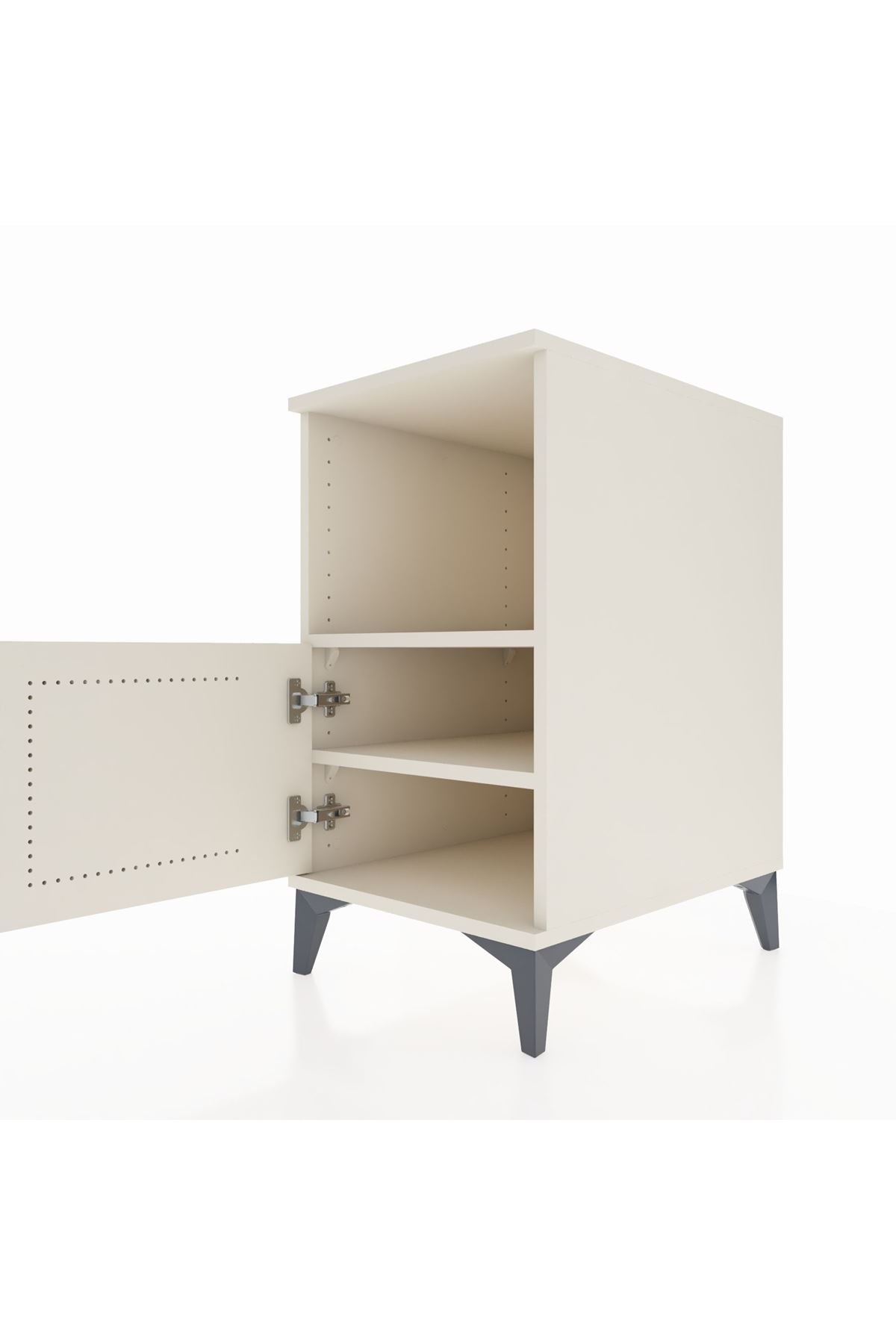 Kronos Komodin 2 Raflı Tek Kapaklı 44x59x80 Aytaşı-Aytaşı