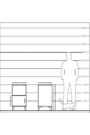 Kronos Komodin 2 Raflı Tek Kapaklı 44x59x80 Aytaşı-Aytaşı