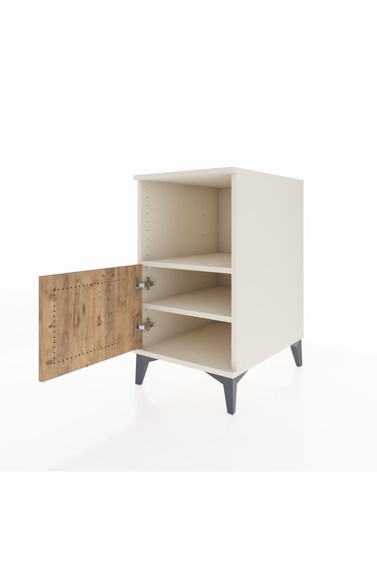 Kronos Komodin 2 Raflı Tek Kapaklı 44x59x80 Aytaşı-Çam