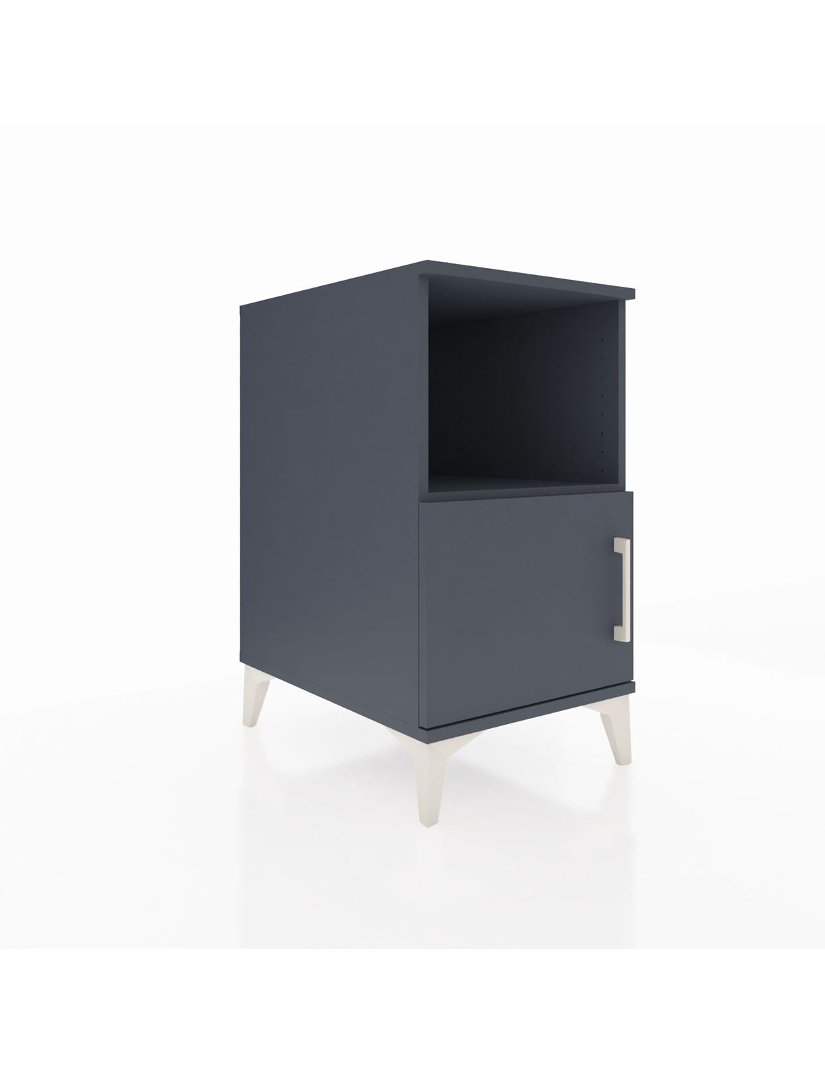 Kronos Komodin 2 Raflı Tek Kapaklı 44x59x80 Antrasit-Antrasit