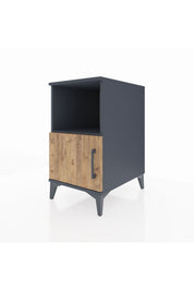 Kronos Komodin 2 Raflı Tek Kapaklı 44x59x80 Antrasit-Çam