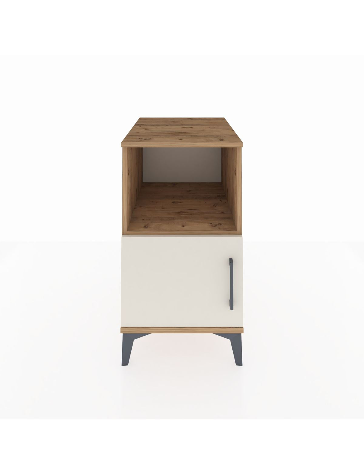 Kronos Komodin 2 Raflı Tek Kapaklı 44x59x80 Çam-Aytaşı