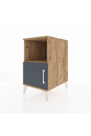 Kronos Komodin 2 Raflı Tek Kapaklı 44x59x80 Çam-Antrasit