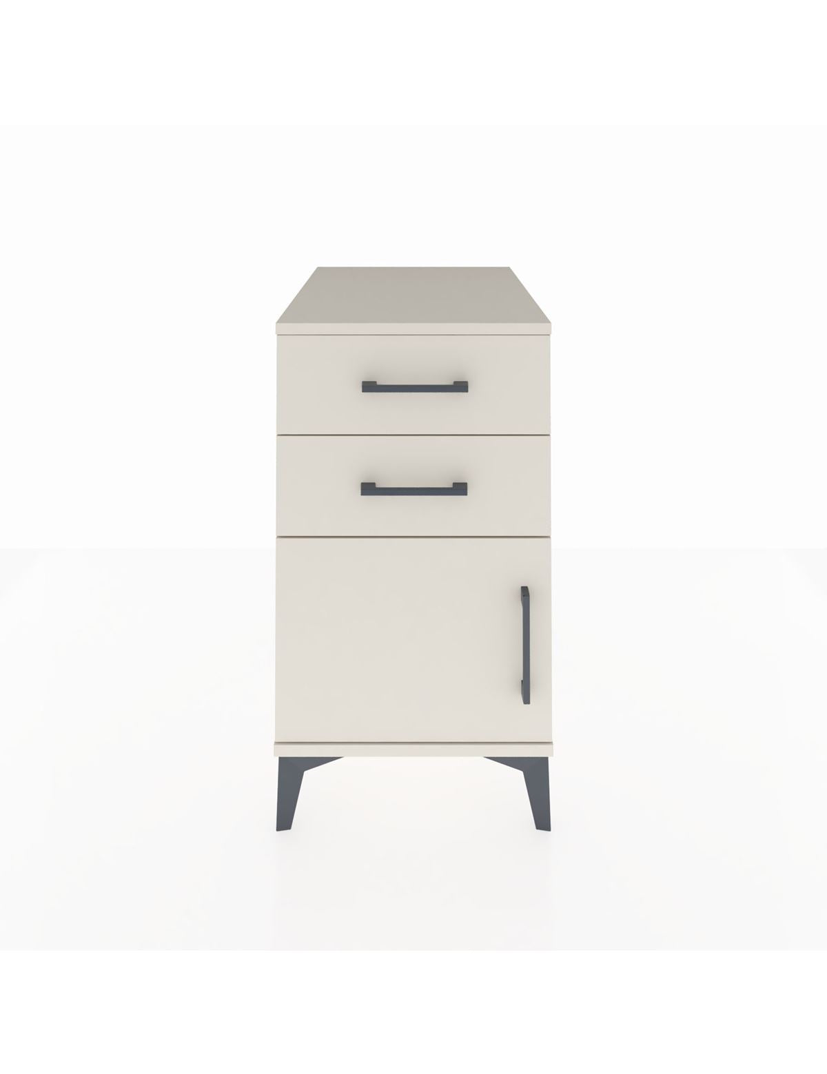 Kronos Komodin Tek Raflı 2 Çekmeceli Tek Kapaklı 44x59x80 Aytaşı-Aytaşı