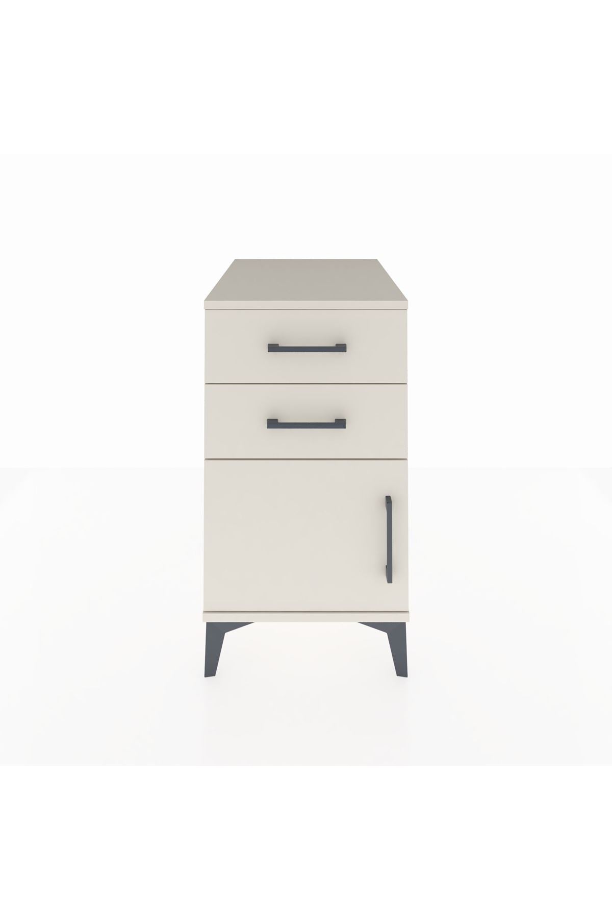 Kronos Komodin Tek Raflı 2 Çekmeceli Tek Kapaklı 44x59x80 Aytaşı-Aytaşı