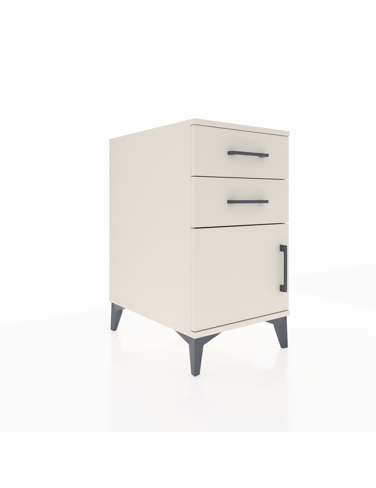 Kronos Komodin Tek Raflı 2 Çekmeceli Tek Kapaklı 44x59x80 Aytaşı-Aytaşı