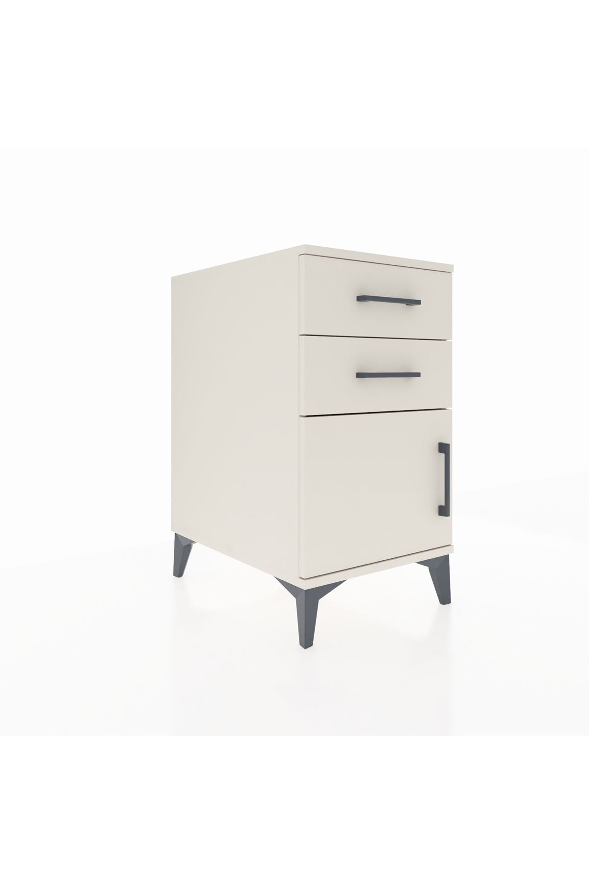 Kronos Komodin Tek Raflı 2 Çekmeceli Tek Kapaklı 44x59x80 Aytaşı-Aytaşı