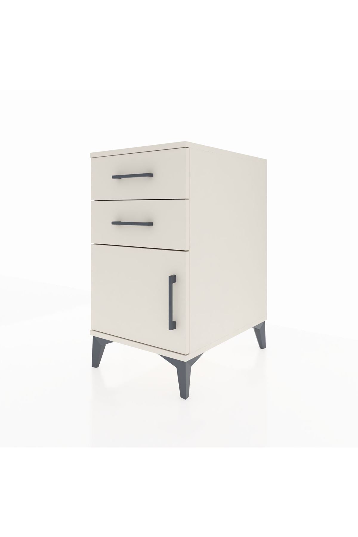 Kronos Komodin Tek Raflı 2 Çekmeceli Tek Kapaklı 44x59x80 Aytaşı-Aytaşı