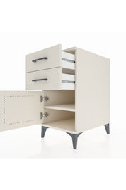 Kronos Komodin Tek Raflı 2 Çekmeceli Tek Kapaklı 44x59x80 Aytaşı-Aytaşı