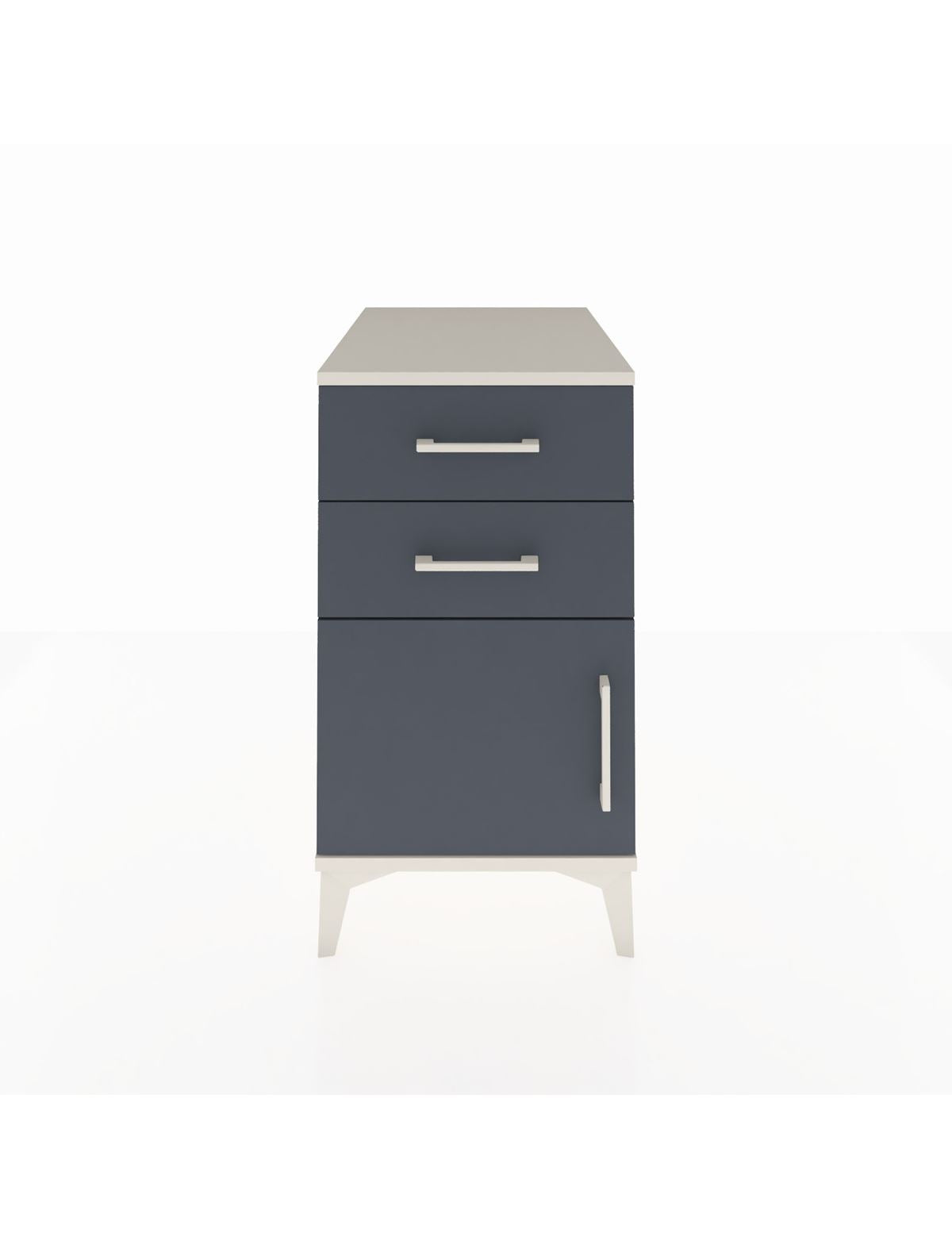 Kronos Komodin Tek Raflı 2 Çekmeceli Tek Kapaklı 44x59x80 Aytaşı-Antrasit