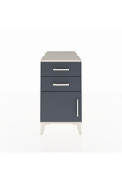 Kronos Komodin Tek Raflı 2 Çekmeceli Tek Kapaklı 44x59x80 Aytaşı-Antrasit
