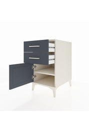 Kronos Komodin Tek Raflı 2 Çekmeceli Tek Kapaklı 44x59x80 Aytaşı-Antrasit