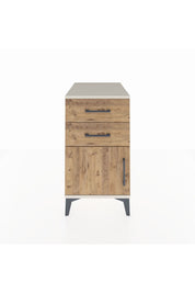 Kronos Komodin Tek Raflı 2 Çekmeceli Tek Kapaklı 44x59x80 Aytaşı-Çam