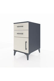 Kronos Komodin Tek Raflı 2 Çekmeceli Tek Kapaklı 44x59x80 Antrasit-Aytaşı