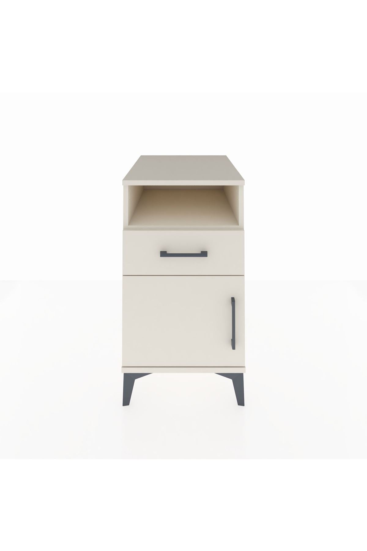 Kronos Komodin Tek Raflı Tek Çekmeceli Tek Kapaklı 44x59x80 Aytaşı-Aytaşı