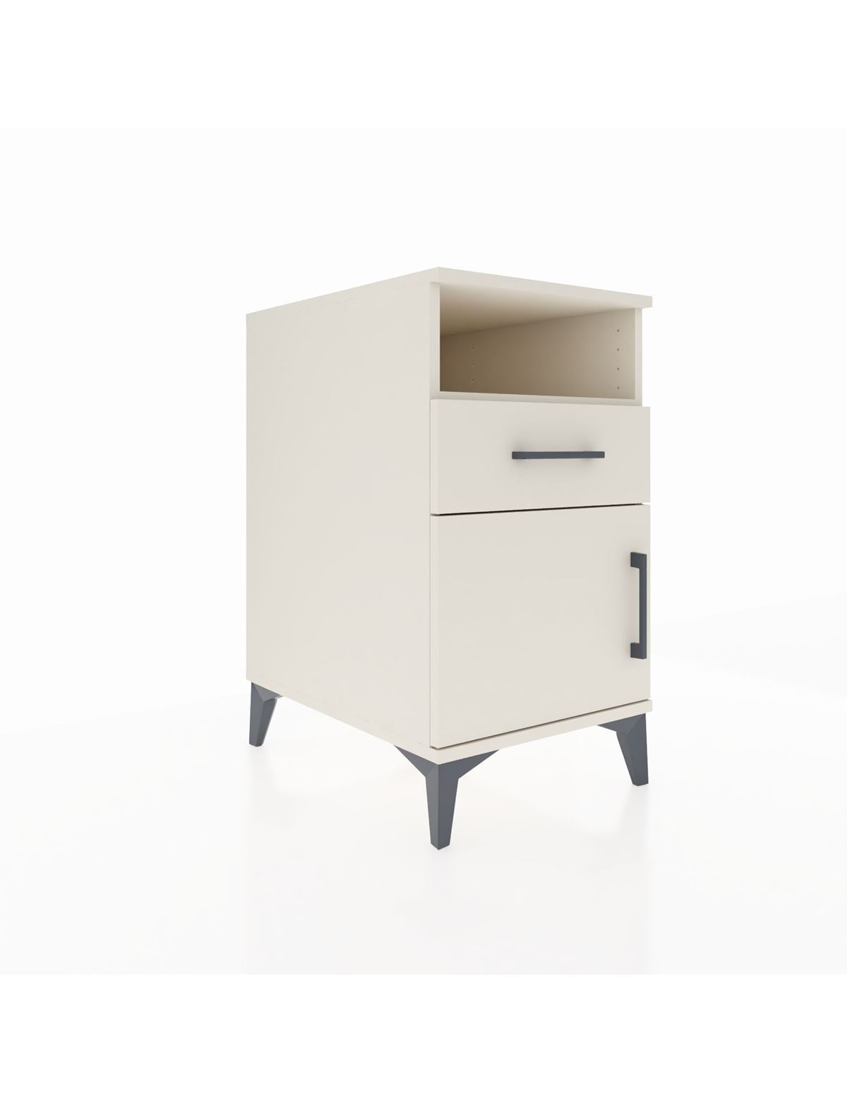 Kronos Komodin Tek Raflı Tek Çekmeceli Tek Kapaklı 44x59x80 Aytaşı-Aytaşı