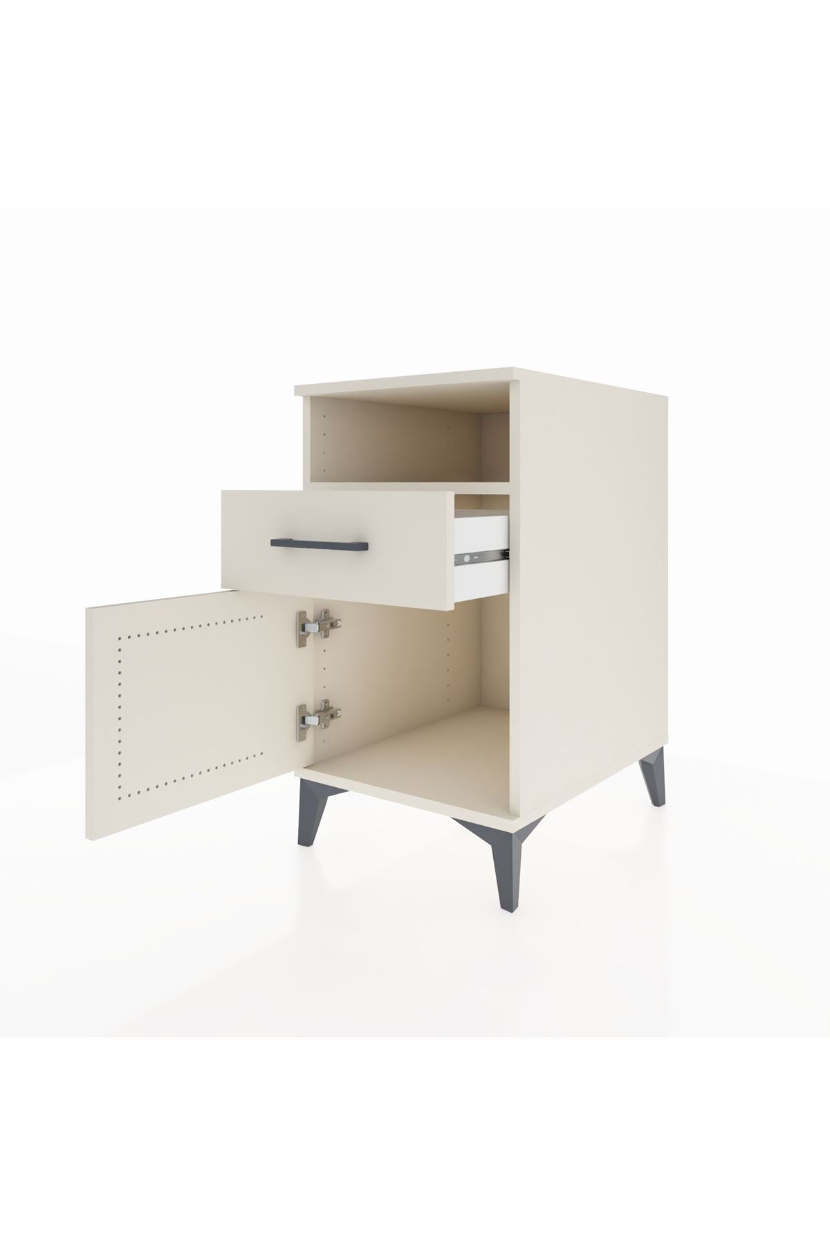 Kronos Komodin Tek Raflı Tek Çekmeceli Tek Kapaklı 44x59x80 Aytaşı-Aytaşı