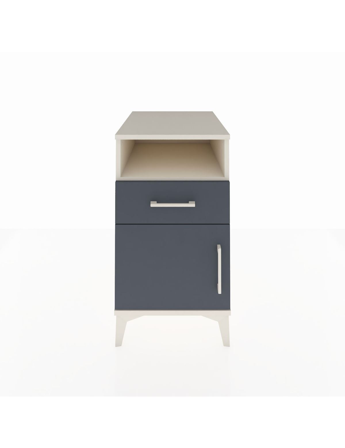 Kronos Komodin Tek Raflı Tek Çekmeceli Tek Kapaklı 44x59x80 Aytaşı-Antrasit