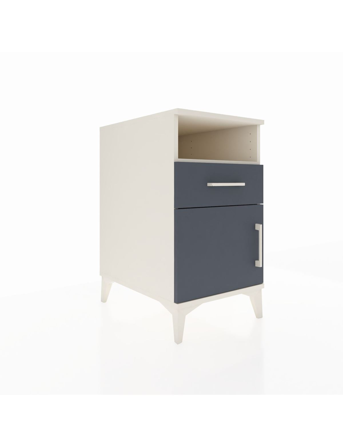 Kronos Komodin Tek Raflı Tek Çekmeceli Tek Kapaklı 44x59x80 Aytaşı-Antrasit