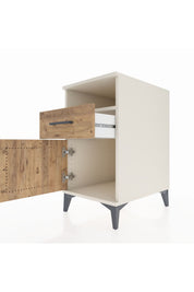 Kronos Komodin Tek Raflı Tek Çekmeceli Tek Kapaklı 44x59x80 Aytaşı-Çam