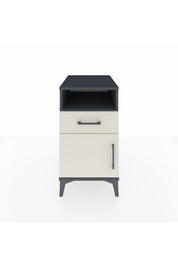 Kronos Komodin Tek Raflı Tek Çekmeceli Tek Kapaklı 44x59x80 Antrasit-Aytaşı