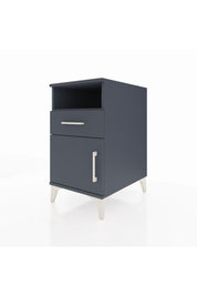 Kronos Komodin Tek Raflı Tek Çekmeceli Tek Kapaklı 44x59x80 Antrasit-Antrasit