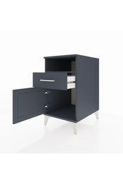 Kronos Komodin Tek Raflı Tek Çekmeceli Tek Kapaklı 44x59x80 Antrasit-Antrasit
